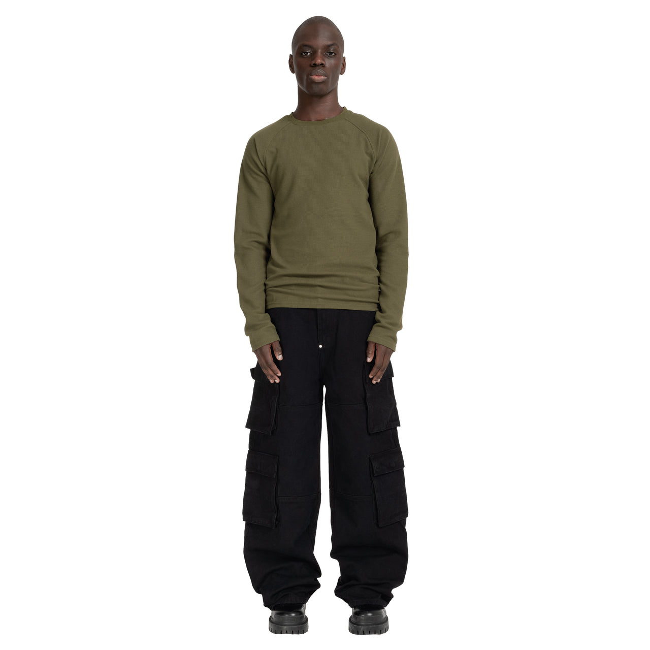 EVERYDAY WAFFLE LONGSLEEVE (MILITARY)