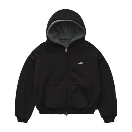 EVERYDAY 1000 GSM ZIP (DARK MELANGE/BLACK)