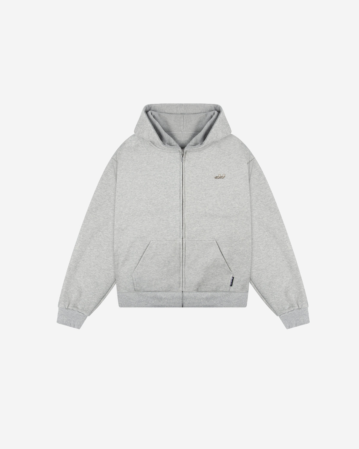 1000 GSM WAFFLEE ZIP (LIGHT GREY)