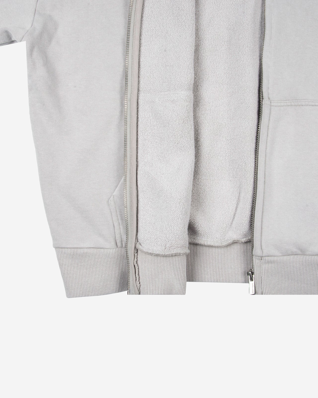 WASHED ZIP (LIGHT GREY)