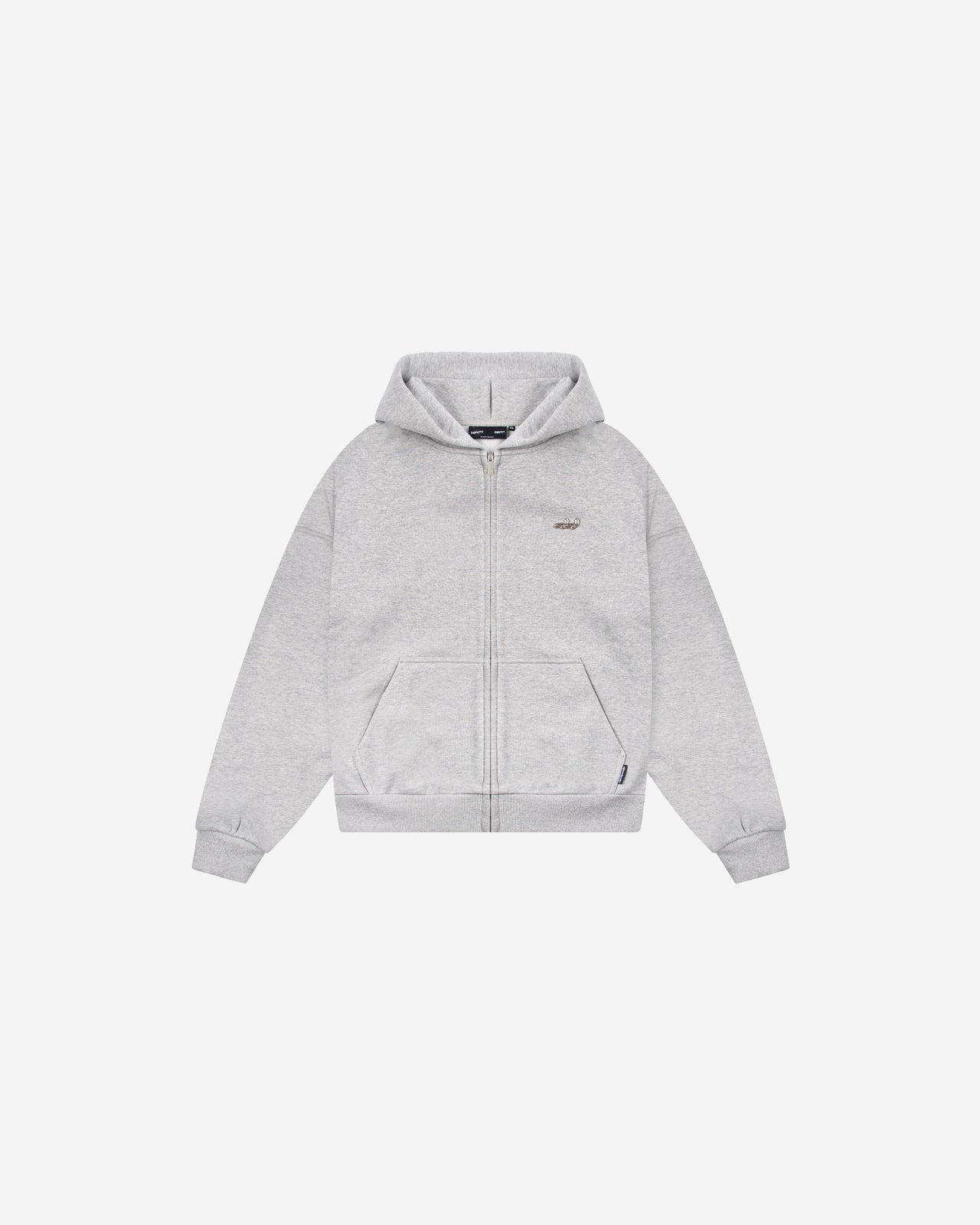 ZIP HOODIE (LIGHT GREY)