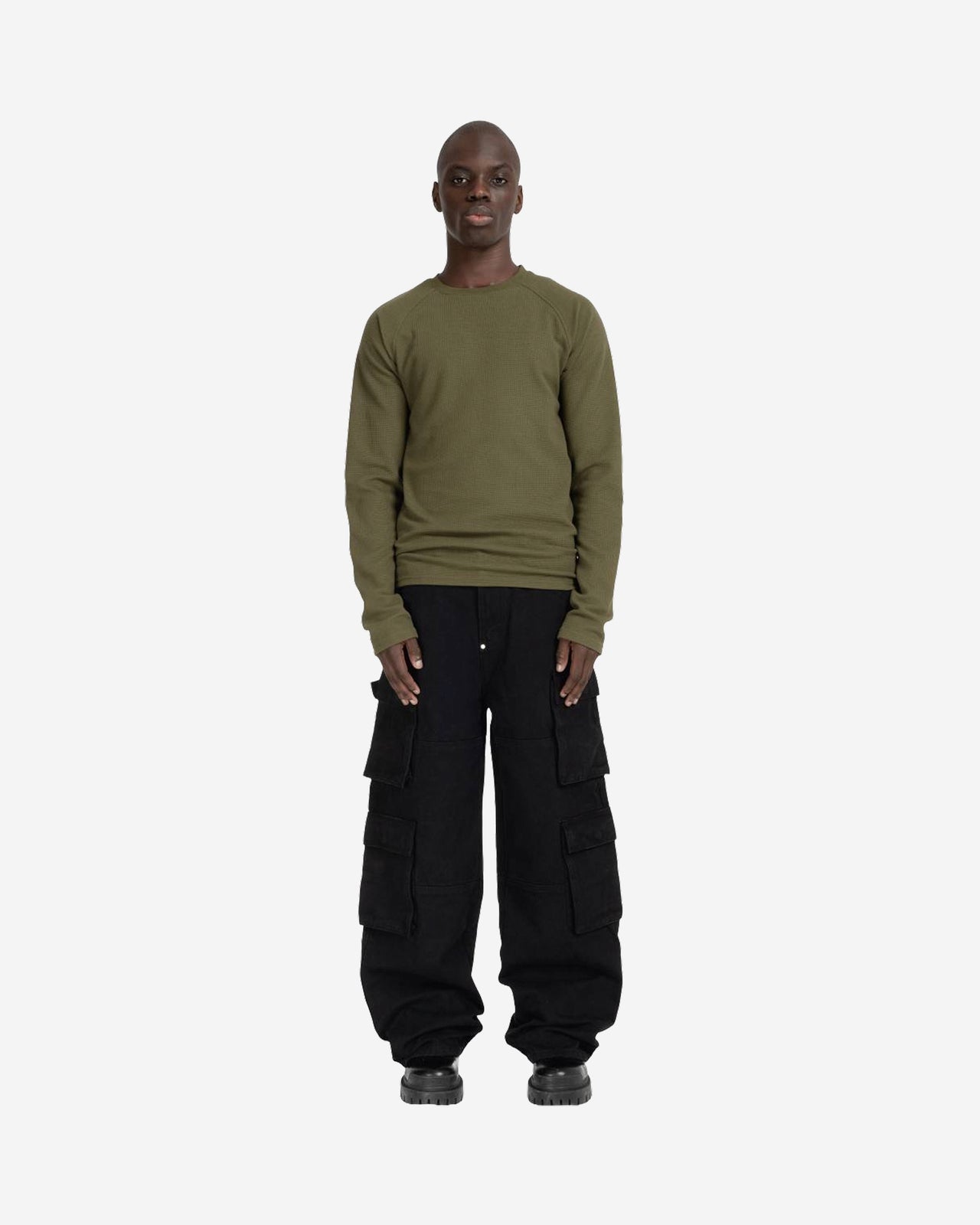 EVERYDAY WAFFLE LONGSLEEVE (MILITARY)