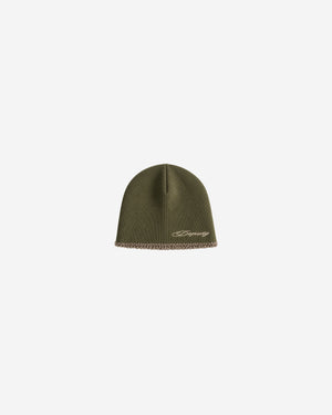 SCRIPT BEANIE (MOSS)