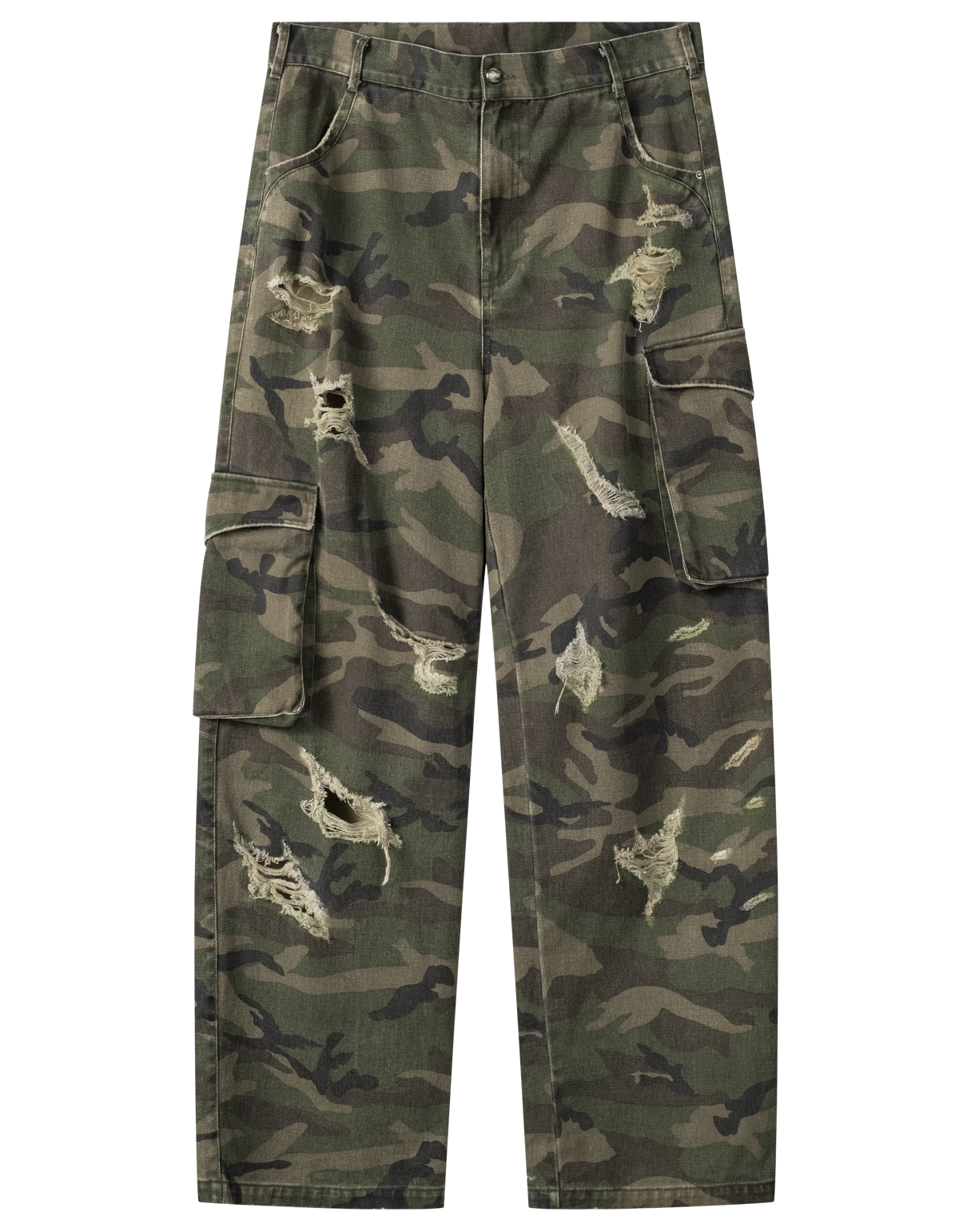 RIPPED CAMO CARGO