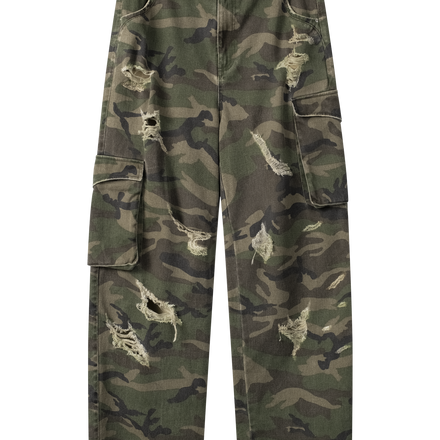 RIPPED CAMO CARGO