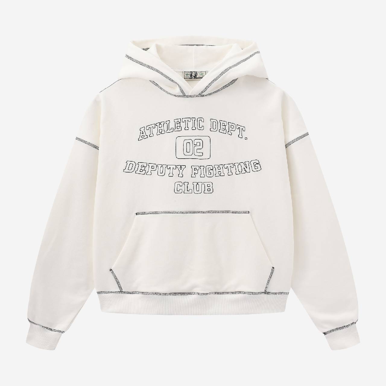 CONTRAST HOODIE (WHITE)