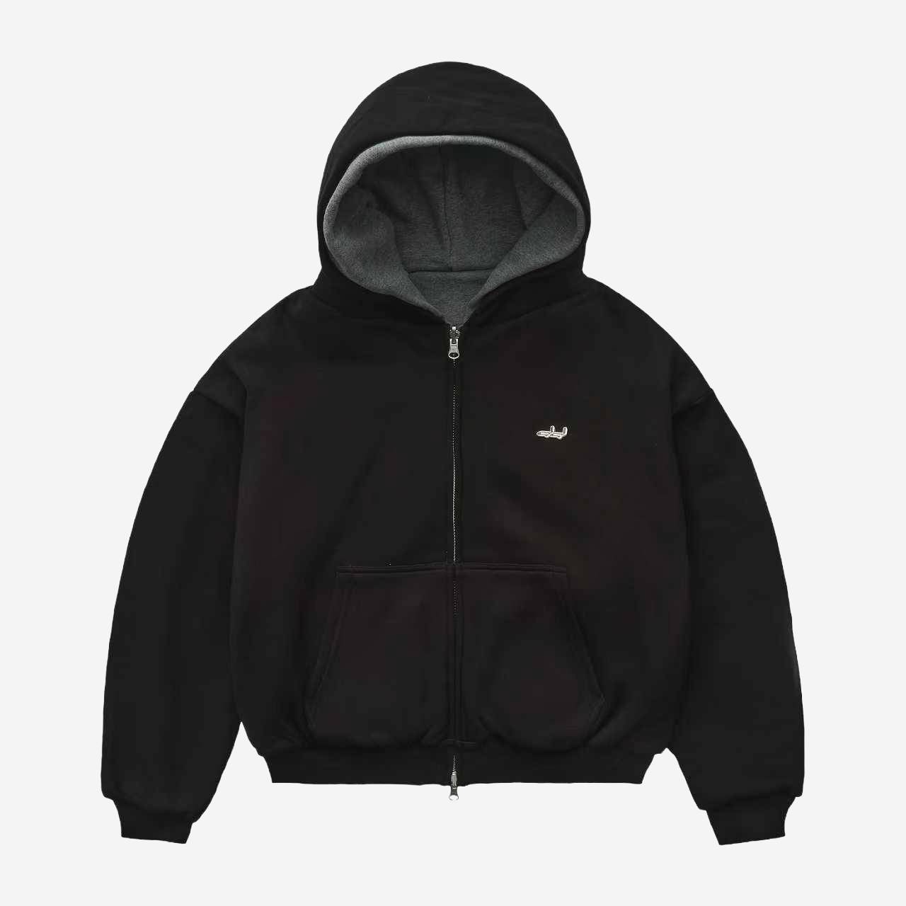 EVERYDAY 1000 GSM ZIP (DARK MELANGE/BLACK)