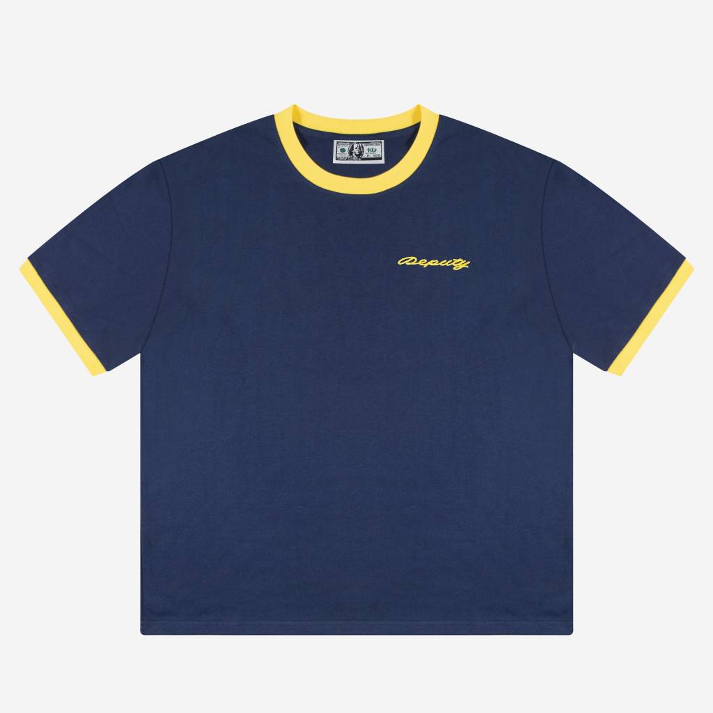 RINGER TEE (NAVY)