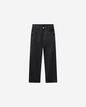 STRAIGHT RAW DENIM (BLACK)