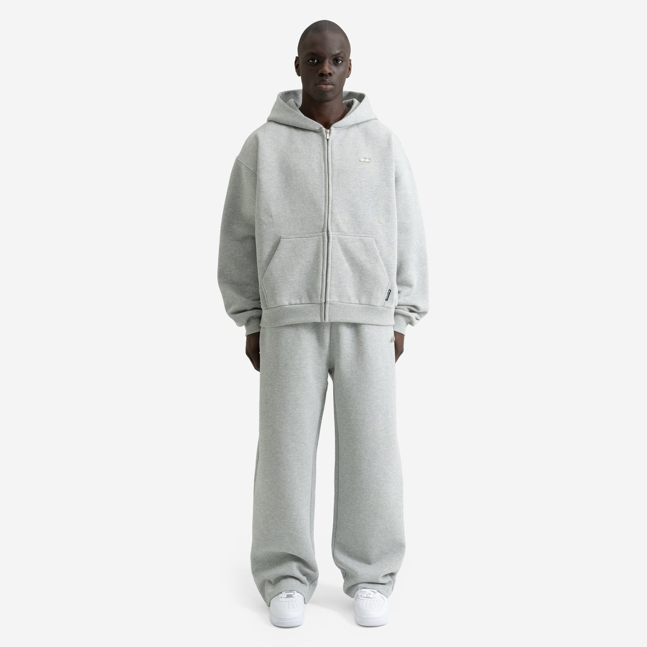 ZIP HOODIE (LIGHT GREY)