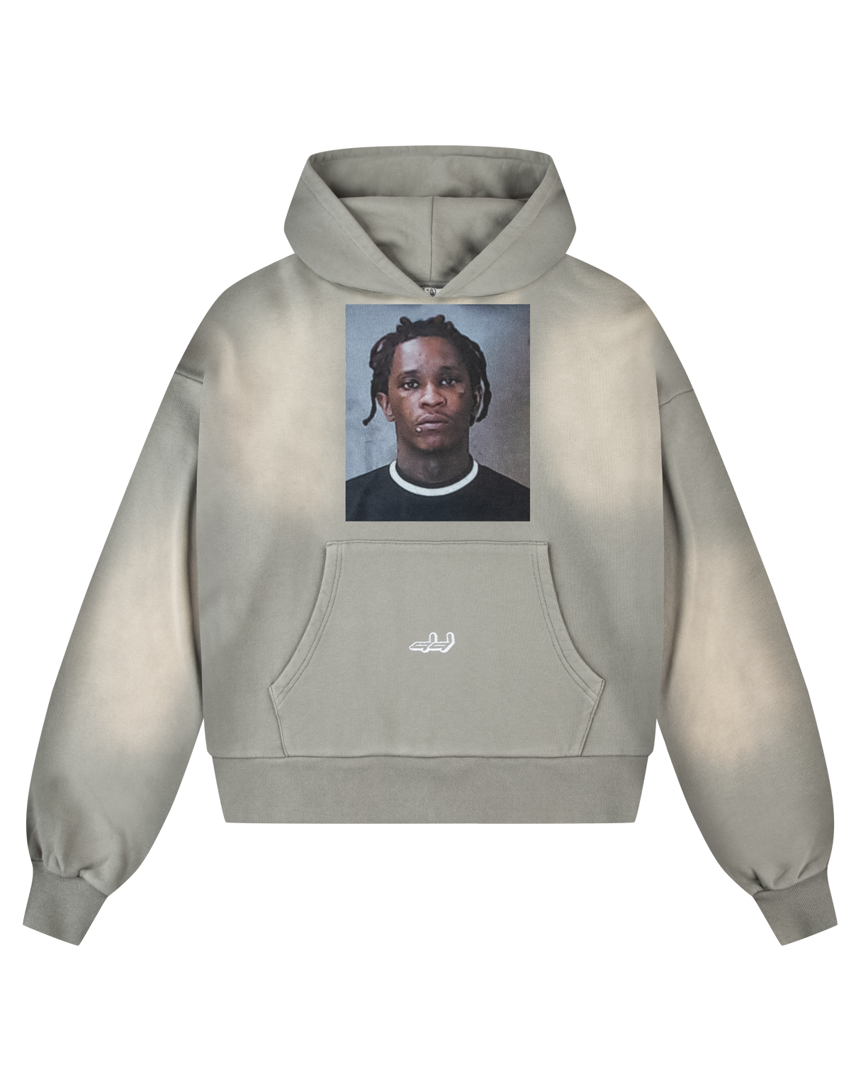 THUGGER HOODIE (WASHED GREY)