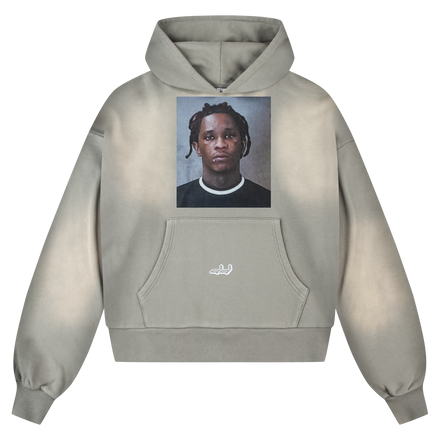 THUGGER HOODIE (WASHED GREY)