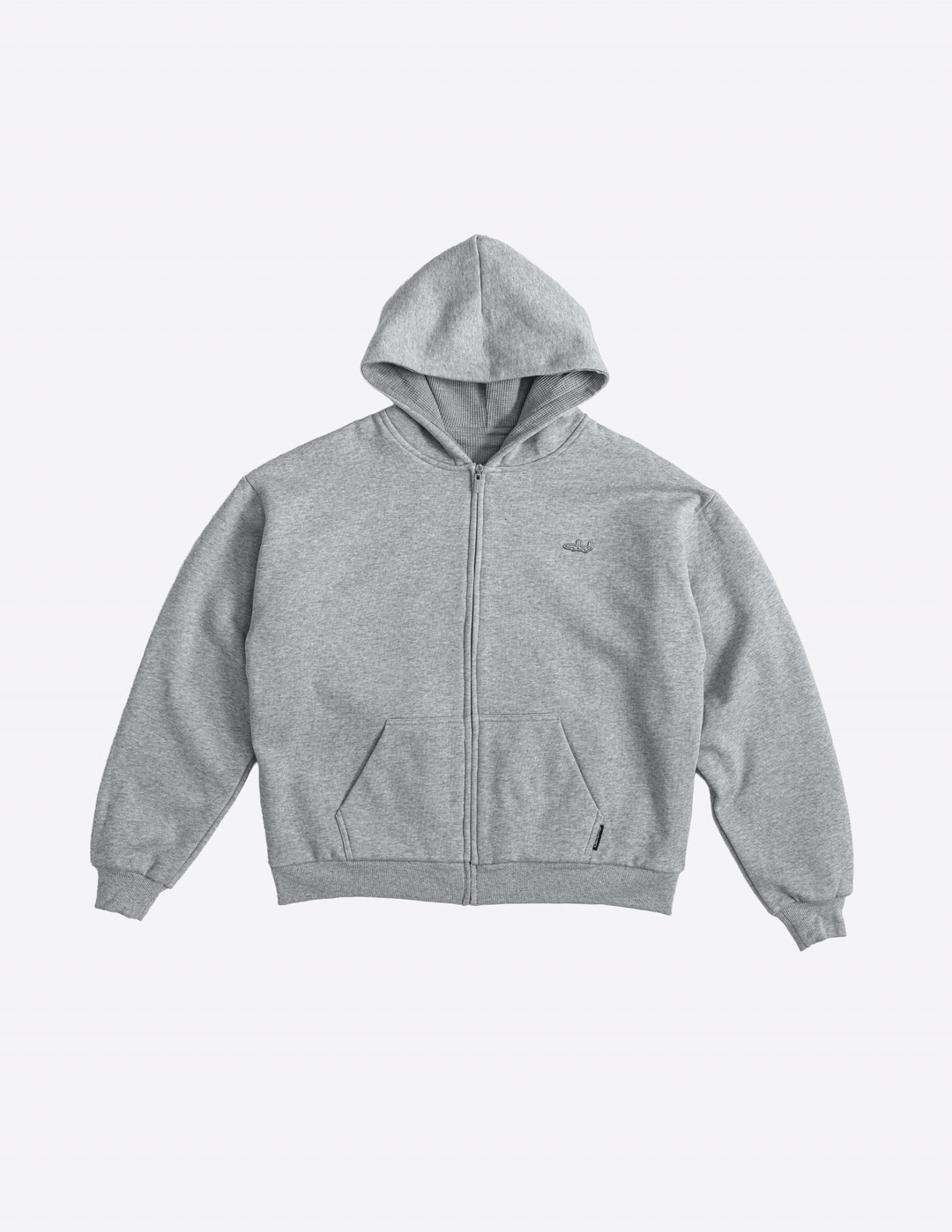 1000 GSM WAFFLEE ZIP (LIGHT GREY)